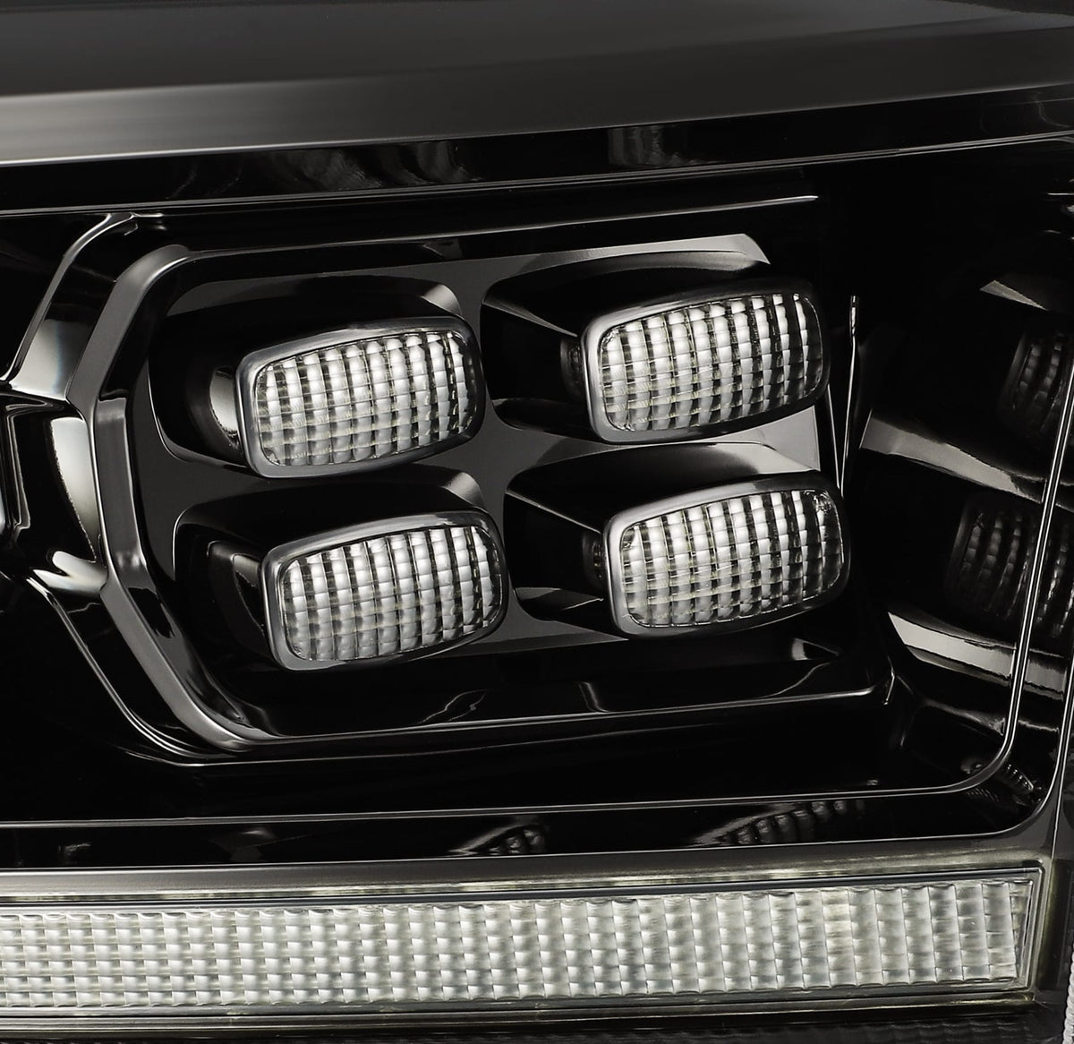 09-18 Ram Truck LUXX-Series (5th Gen 2500 Style) LED Projector Headlights Alpha-Black - view 4