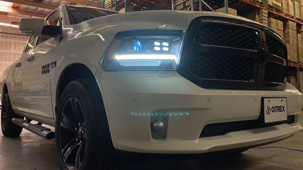 09-18 Ram Truck LUXX-Series (5th Gen 2500 Style) LED Projector Headlights Alpha-Black - view 14
