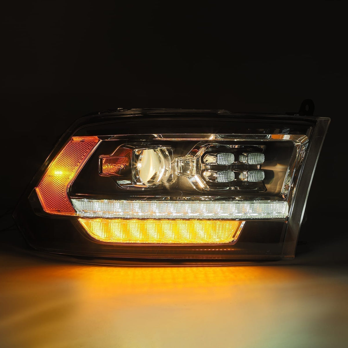 09-18 Ram Truck LUXX-Series (5th Gen 2500 Style) LED Projector Headlights Alpha-Black - view 7