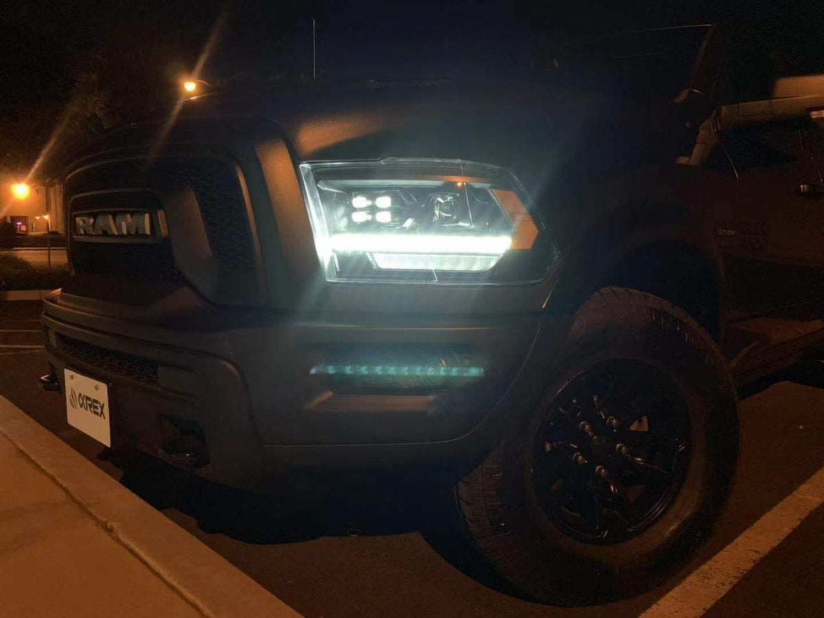09-18 Ram Truck LUXX-Series (5th Gen 2500 Style) LED Projector Headlights Black - view 13