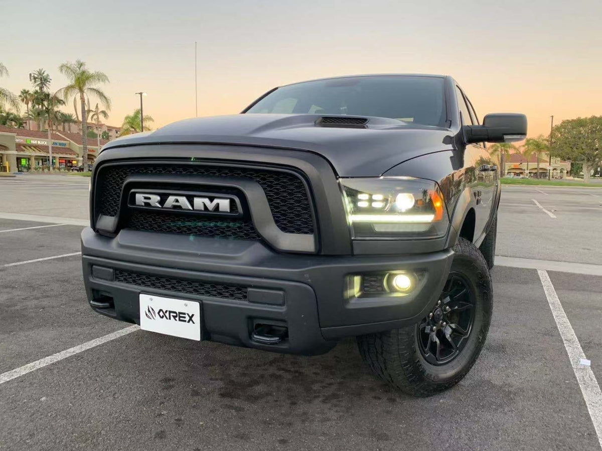 09-18 Ram Truck LUXX-Series (5th Gen 2500 Style) LED Projector Headlights Black - view 14
