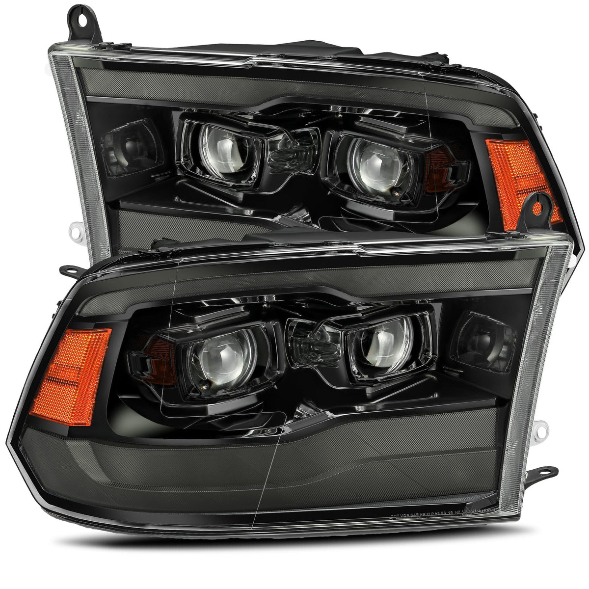 09-18 Ram Truck LUXX-Series LED Projector Headlights Alpha-Black - view 1