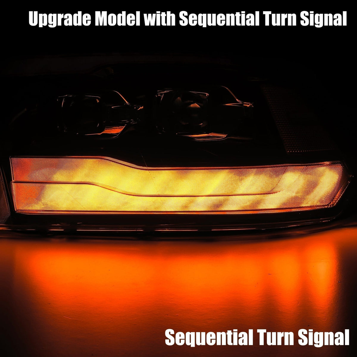 09-18 Ram Truck LUXX-Series LED Projector Headlights Black - view 5