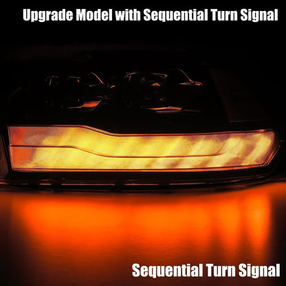 09-18 Ram Truck LUXX-Series LED Projector Headlights Black - view 5