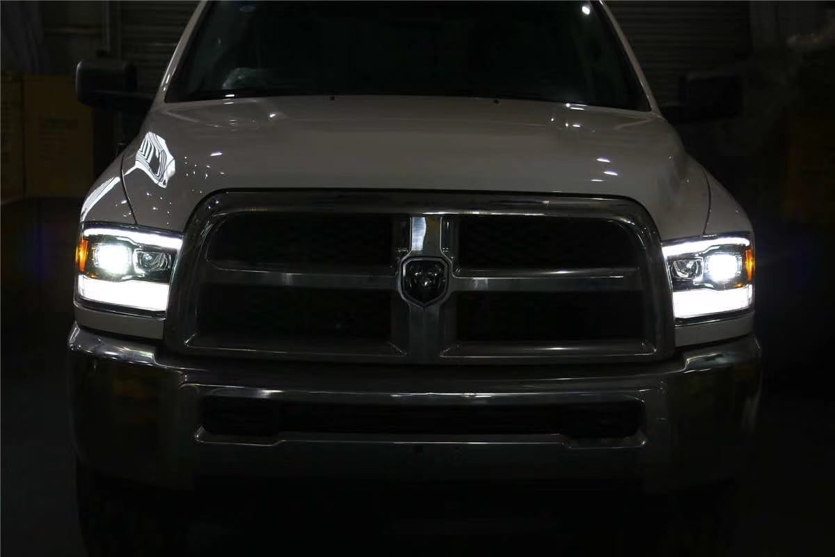 09-18 Ram Truck LUXX-Series LED Projector Headlights Black - view 9
