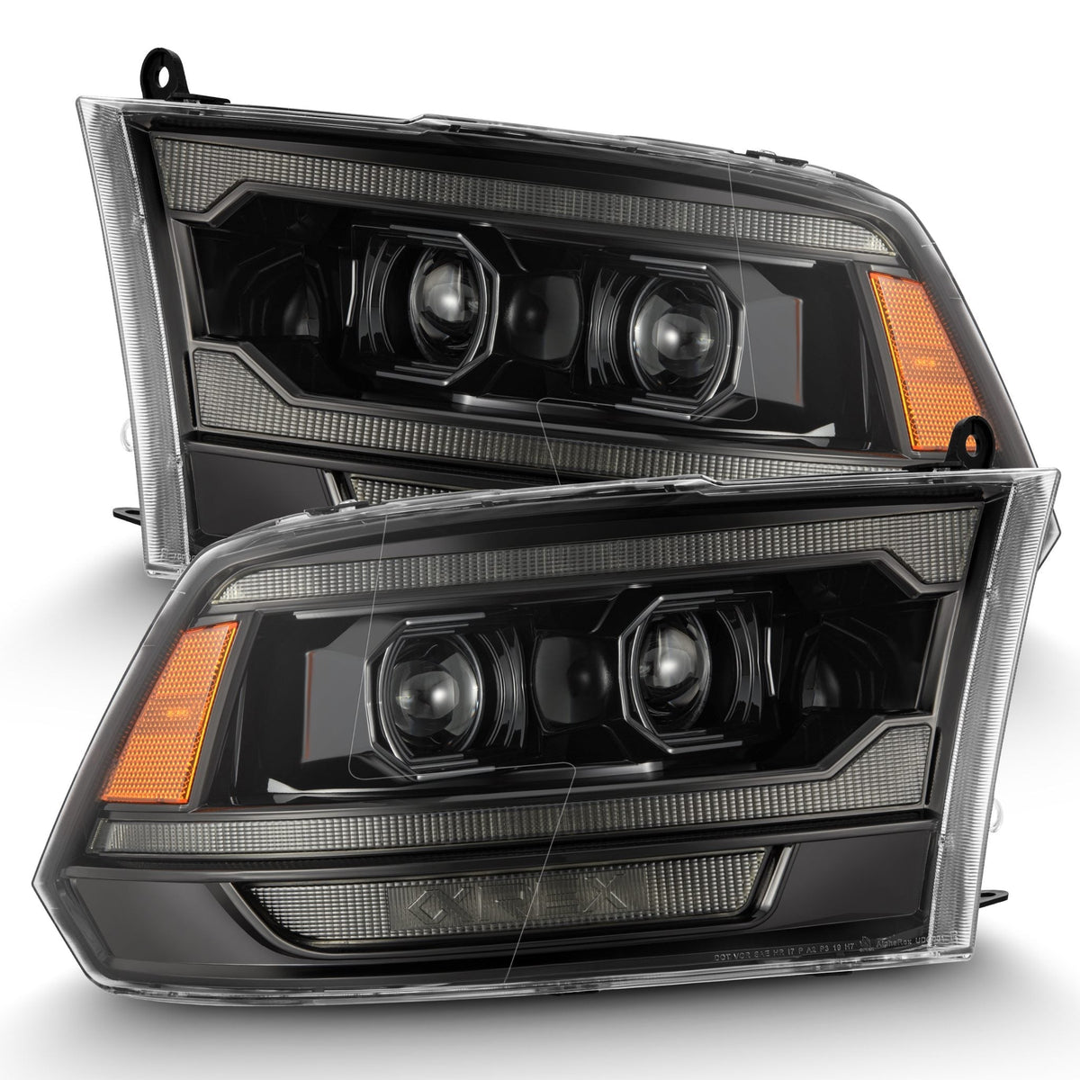 09-18 Ram Truck (MK II 5th Gen 2500 Style) LUXX-Series LED Projector Headlights Alpha-Black - view 1
