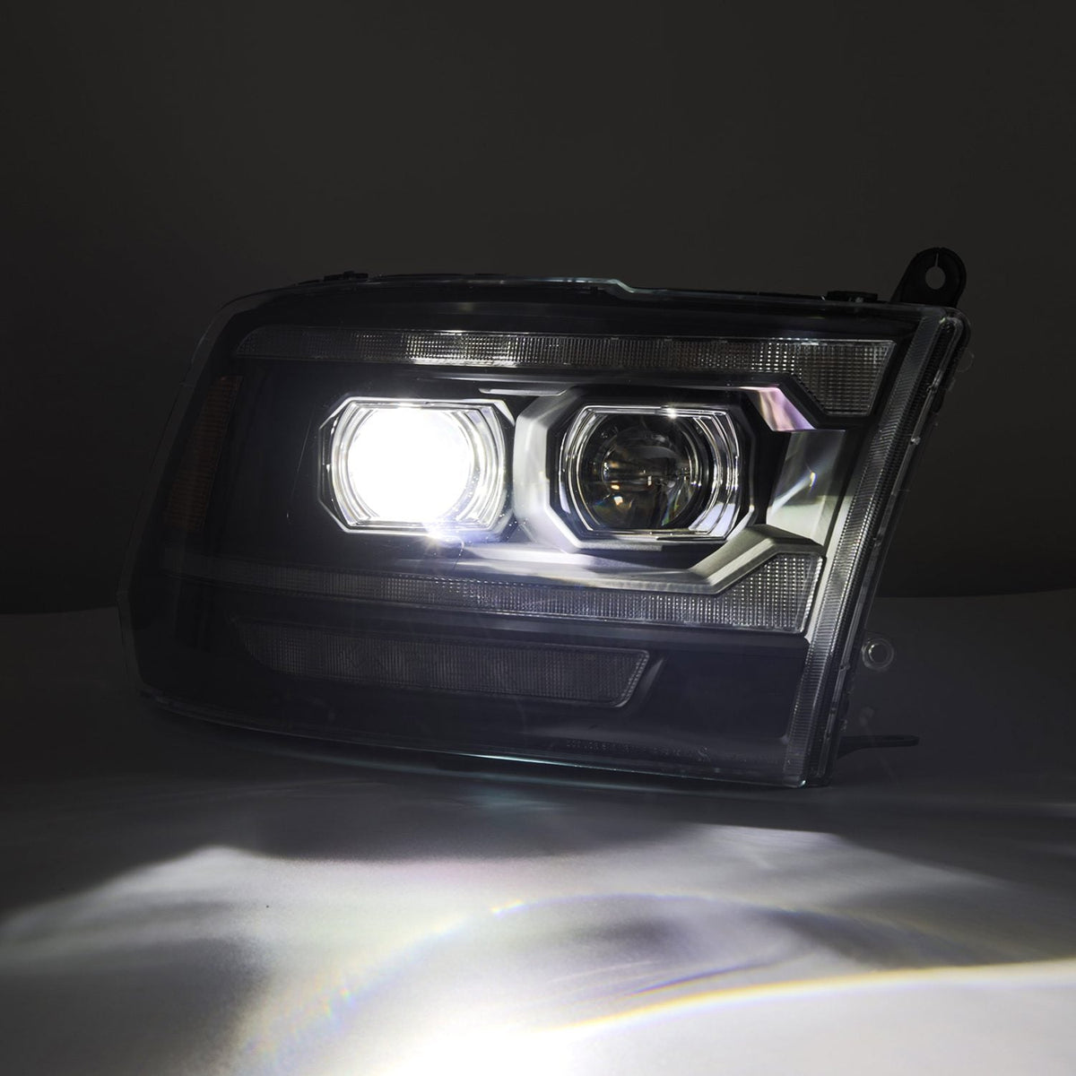 09-18 Ram Truck (MK II 5th Gen 2500 Style) LUXX-Series LED Projector Headlights Alpha-Black - view 4