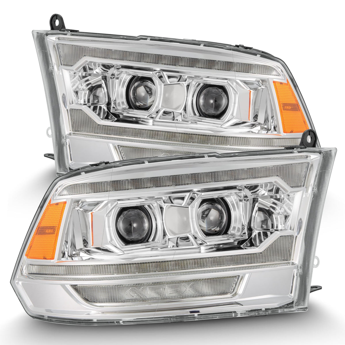 09-18 Ram Truck (MK II 5th Gen 2500 Style) LUXX-Series LED Projector Headlights Chrome - view 1