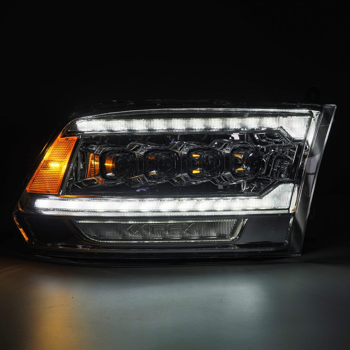 09-18 Ram Truck (MK II 5th Gen 2500 Style) NOVA-Series LED Projector Headlights Chrome - view 6