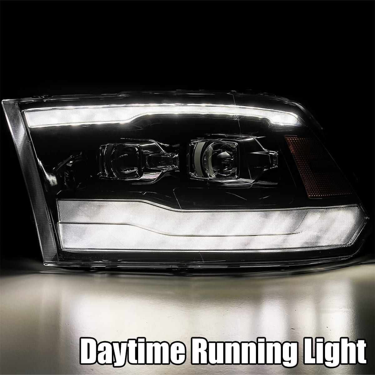 09-18 Ram Truck MK II PRO-Series Halogen Projector Headlights Alpha-Black - view 3