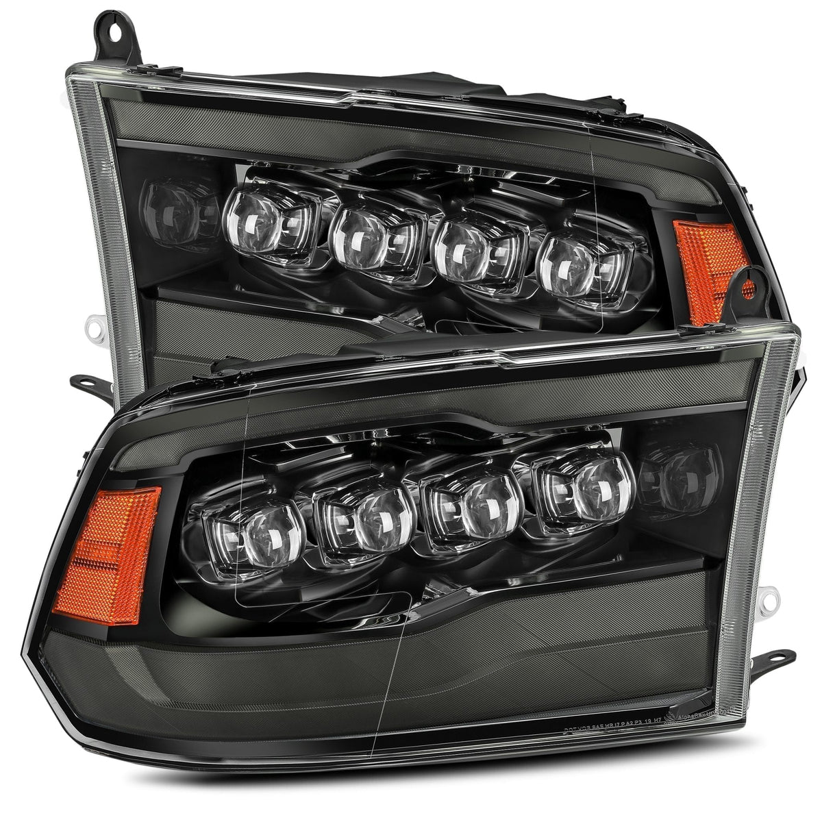 09-18 Ram Truck NOVA-Series LED Projector Headlights Alpha-Black - view 1