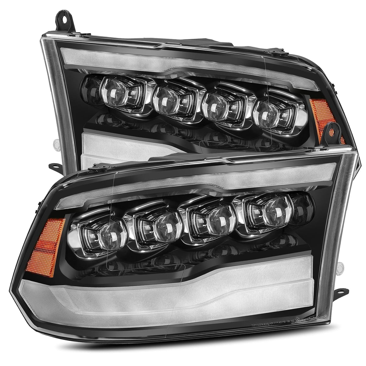 09-18 Ram Truck NOVA-Series LED Projector Headlights Jet Black - view 1