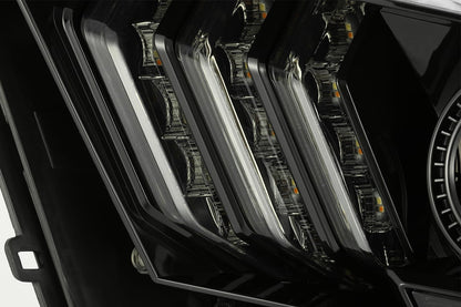 13-14 Ford Mustang LUXX-Series LED Projector Headlights Alpha-Black - view 3