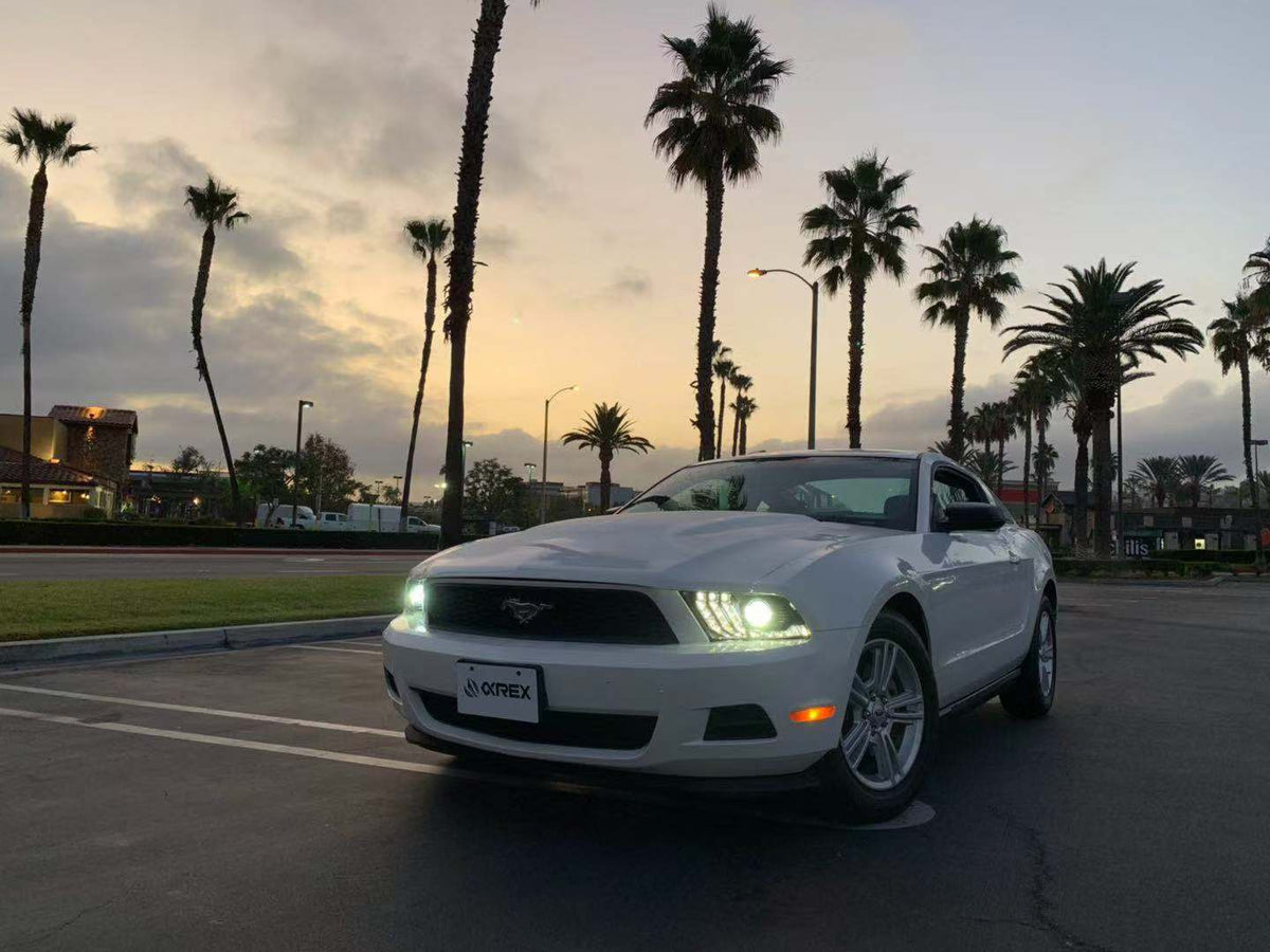 13-14 Ford Mustang LUXX-Series LED Projector Headlights Black - view 17