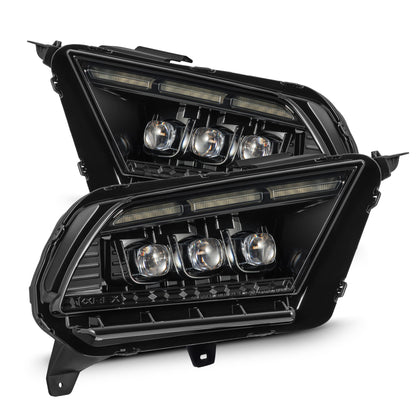 10-12 Ford Mustang MK II NOVA-Series LED Projector Headlights Alpha-Black - view 1