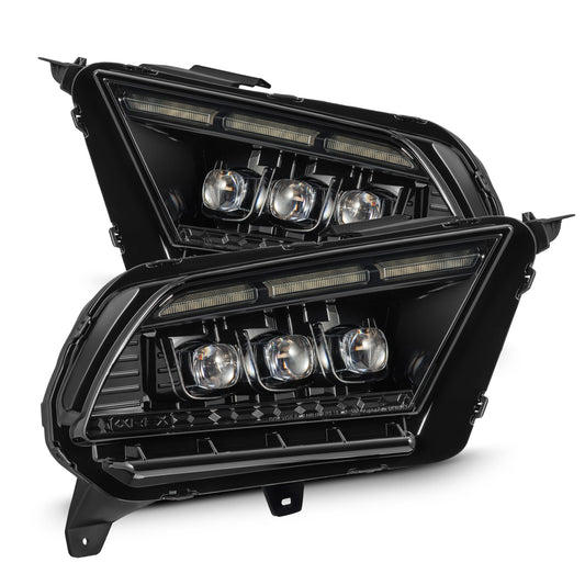 10-12 Ford Mustang MK II NOVA-Series LED Projector Headlights Alpha-Black - view 1