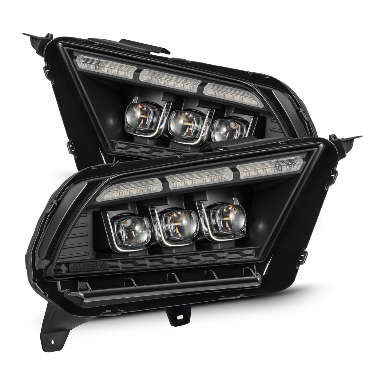 10-12 Ford Mustang MK II NOVA-Series LED Projector Headlights Black - view 1