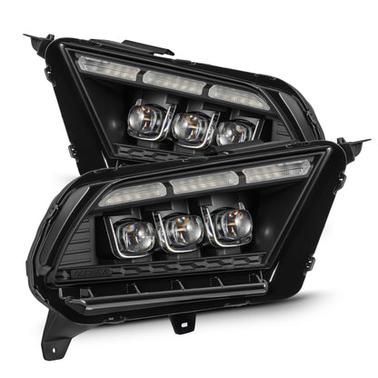 10-12 Ford Mustang MK II NOVA-Series LED Projector Headlights Black - view 1