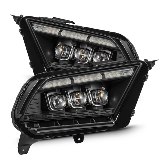 10-12 Ford Mustang MK II NOVA-Series LED Projector Headlights Black - view 1