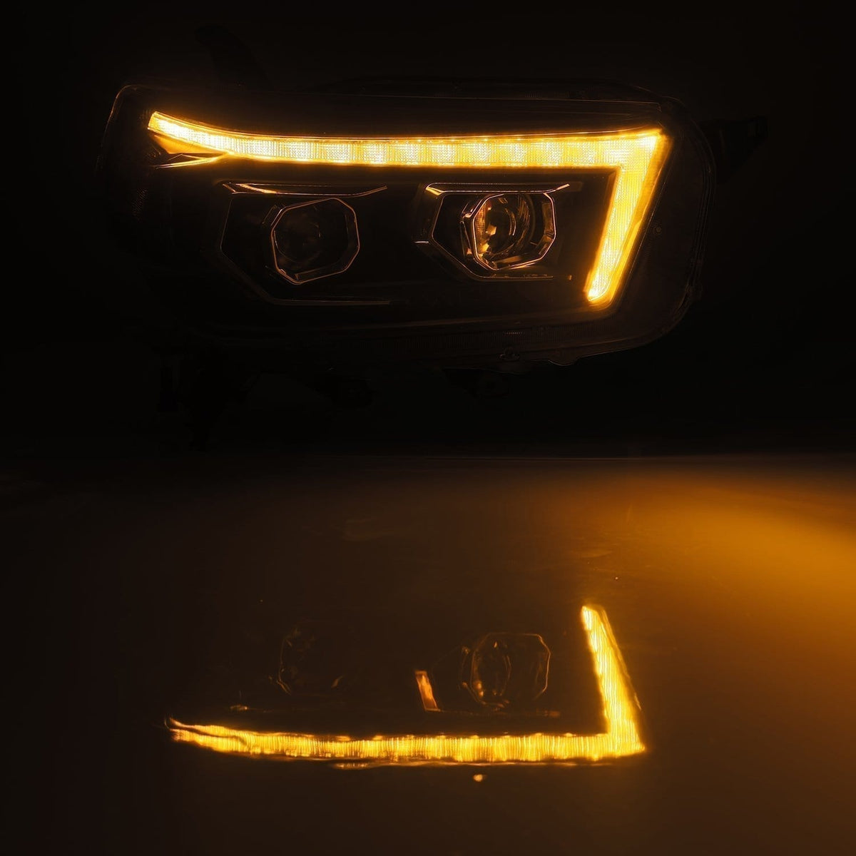 10-13 Toyota 4Runner PRO-Series Halogen Projector Headlights Black - view 7
