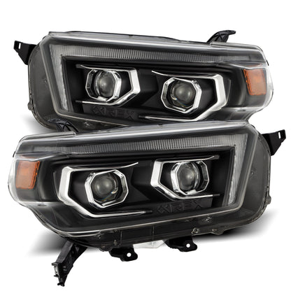 10-13 Toyota 4Runner PRO-Series Halogen Projector Headlights Black - view 1