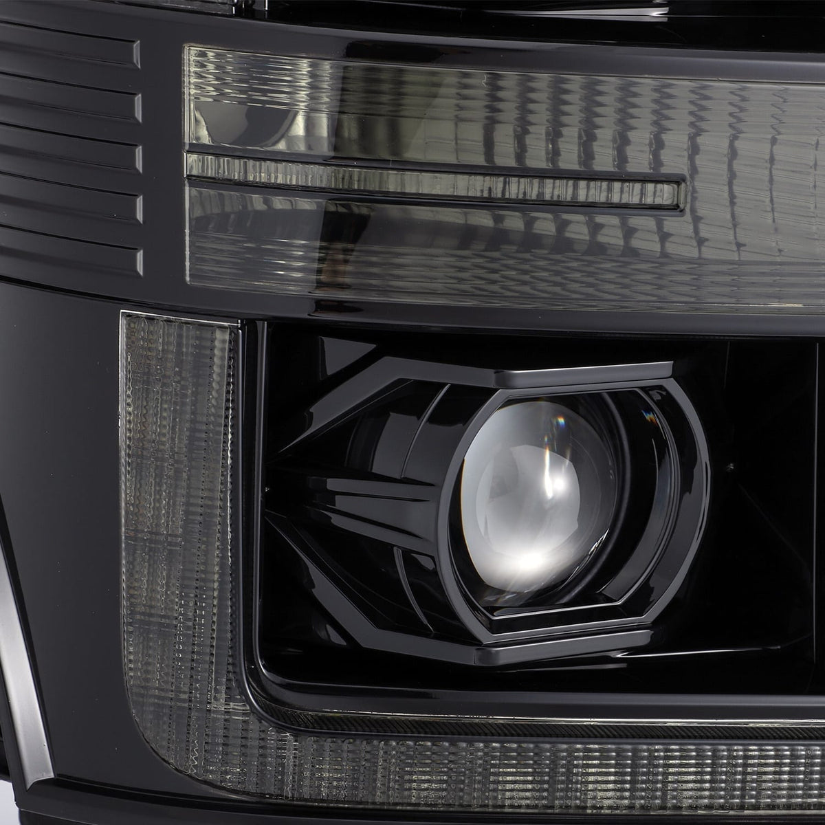 11-16 Ford Super Duty LUXX-Series LED Projector Headlights Alpha-Black - view 2