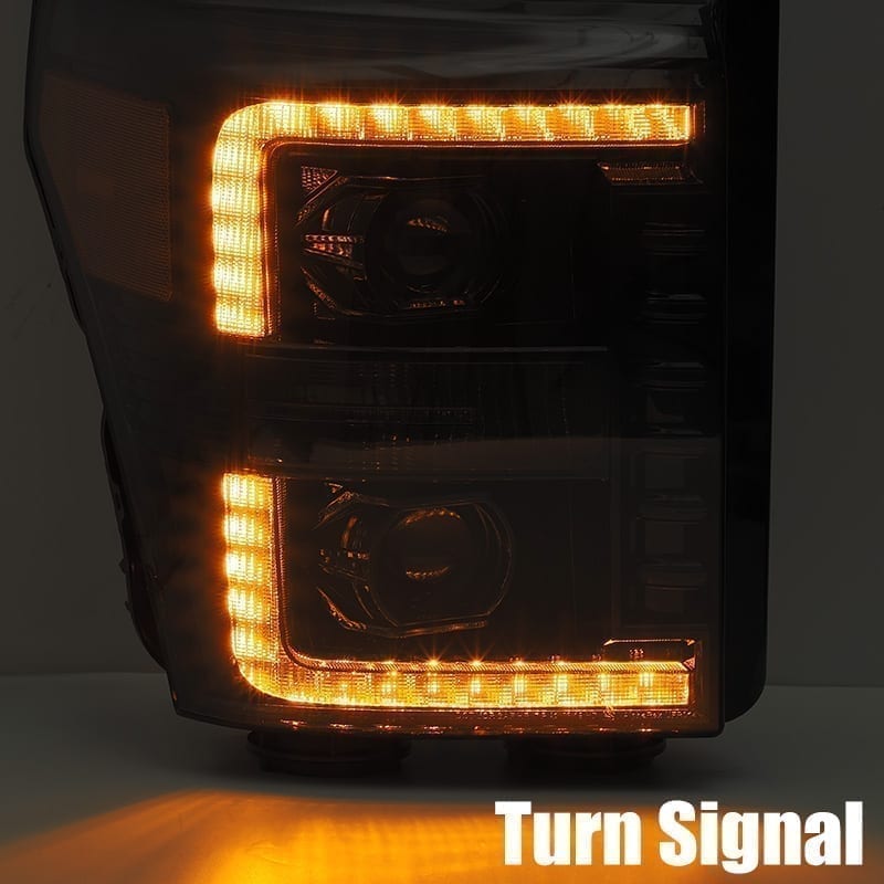 11-16 Ford Super Duty LUXX-Series LED Projector Headlights Chrome - view 7