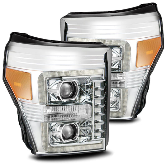 11-16 Ford Super Duty LUXX-Series LED Projector Headlights Chrome - view 1
