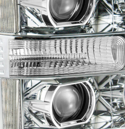 11-16 Ford Super Duty LUXX-Series LED Projector Headlights Chrome - view 3