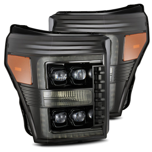 11-16 Ford Super Duty NOVA-Series LED Projector Headlights Alpha-Black - view 1