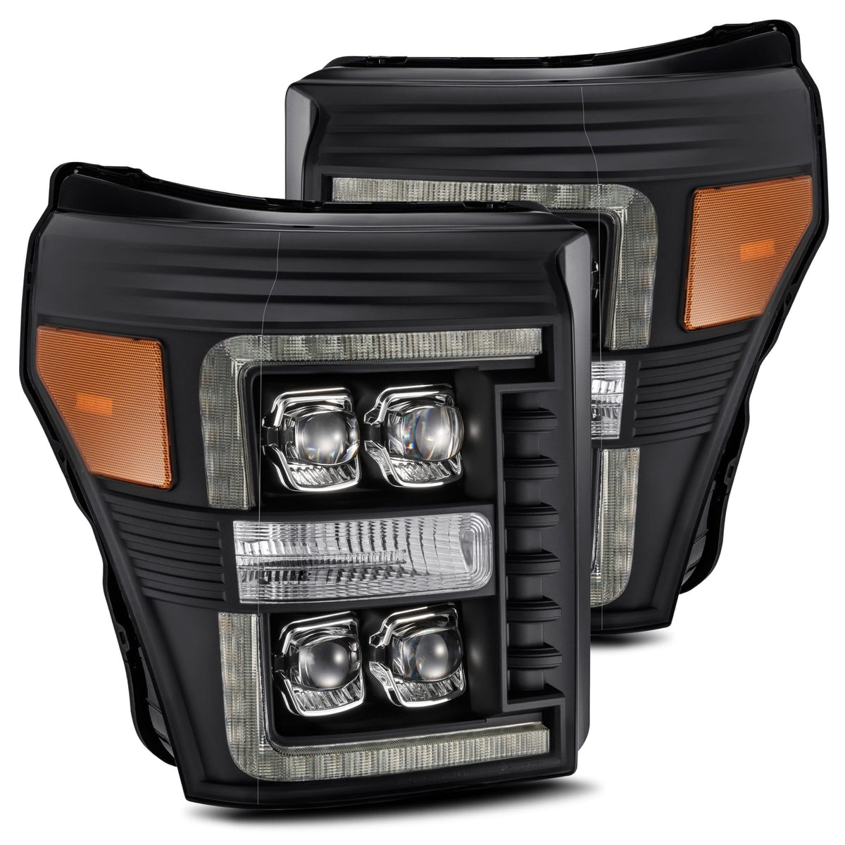 11-16 Ford Super Duty NOVA-Series LED Projector Headlights Black - view 1