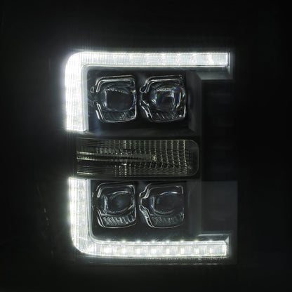 11-16 Ford Super Duty NOVA-Series LED Projector Headlights Black - view 4
