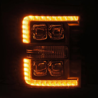 11-16 Ford Super Duty NOVA-Series LED Projector Headlights Black - view 5