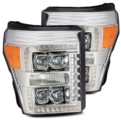 11-16 Ford Super Duty NOVA-Series LED Projector Headlights Chrome - view 1