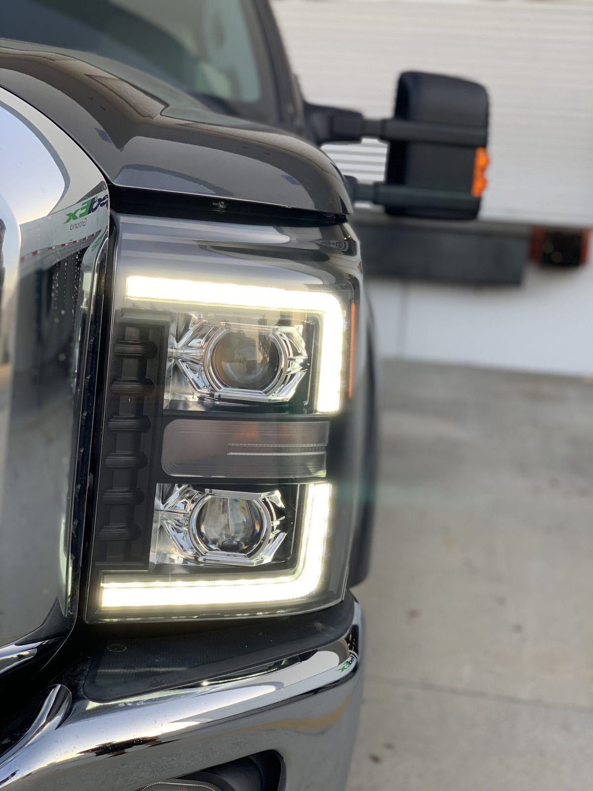 11-16 Ford Super Duty PRO-Series Halogen Projector Headlights Alpha-Black - view 9
