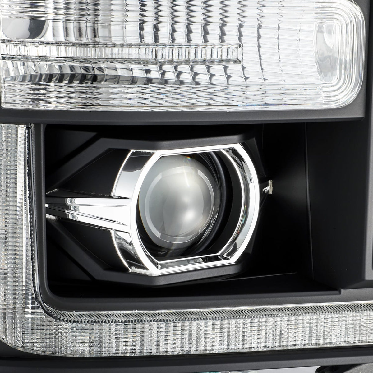 11-16 Ford Super Duty PRO-Series Halogen Projector Headlights Black - view 2