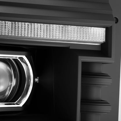 11-16 Ford Super Duty PRO-Series Halogen Projector Headlights Black - view 3