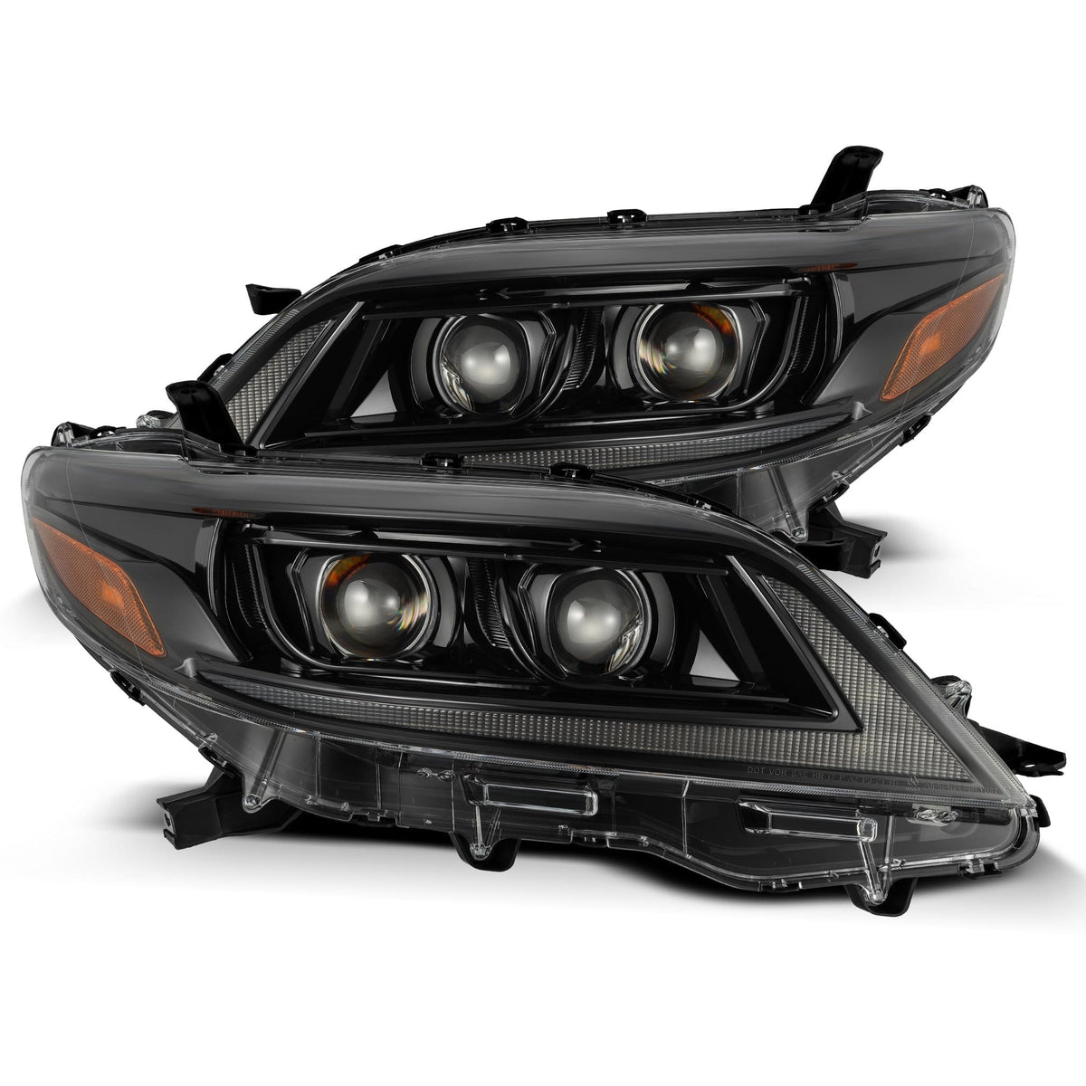 11-20 Toyota Sienna PRO-Series Halogen Projector Headlights Alpha-Black - view 1