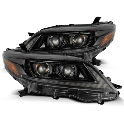 11-20 Toyota Sienna PRO-Series Halogen Projector Headlights Alpha-Black - view 1