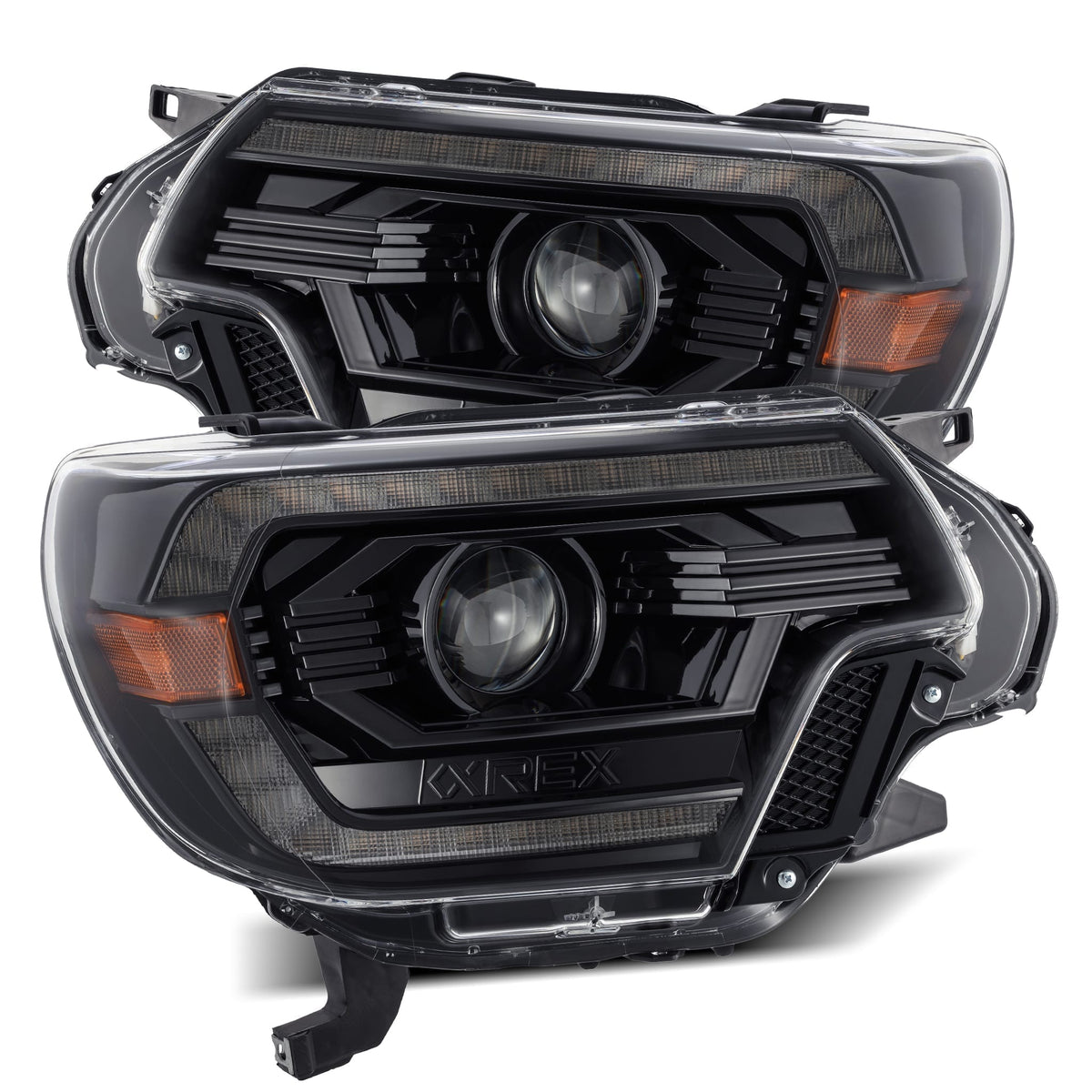 12-15 Toyota Tacoma LUXX-Series LED Projector Headlights Alpha-Black - view 1