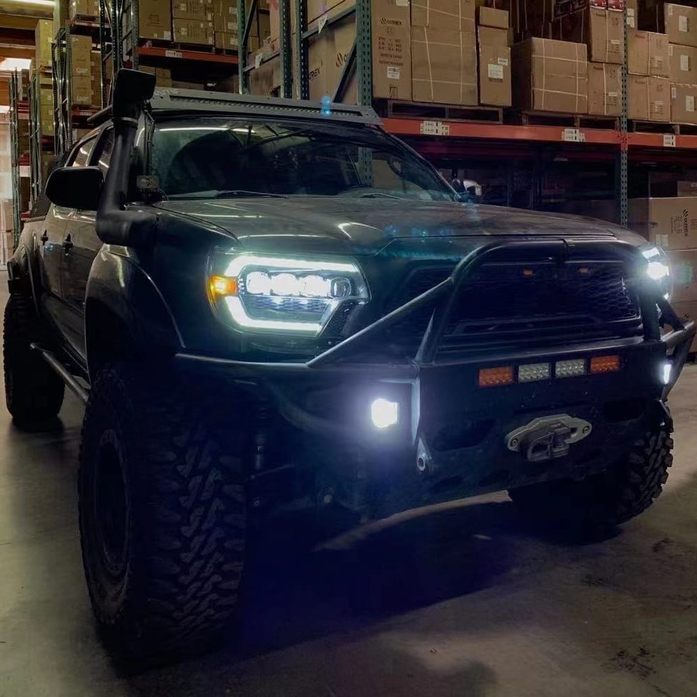 12-15 Toyota Tacoma NOVA-Series LED Projector Headlights Black - view 12