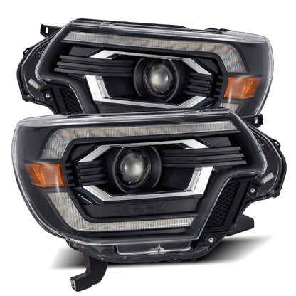 12-15 Toyota Tacoma PRO-Series Halogen Projector Headlights Black - view 1