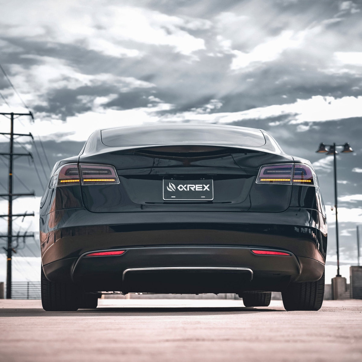 12-21 Tesla Model S LUXX-Series LED Tail Lights Black Smoke (With Black Trunk Center Piece Replacement) - view 15