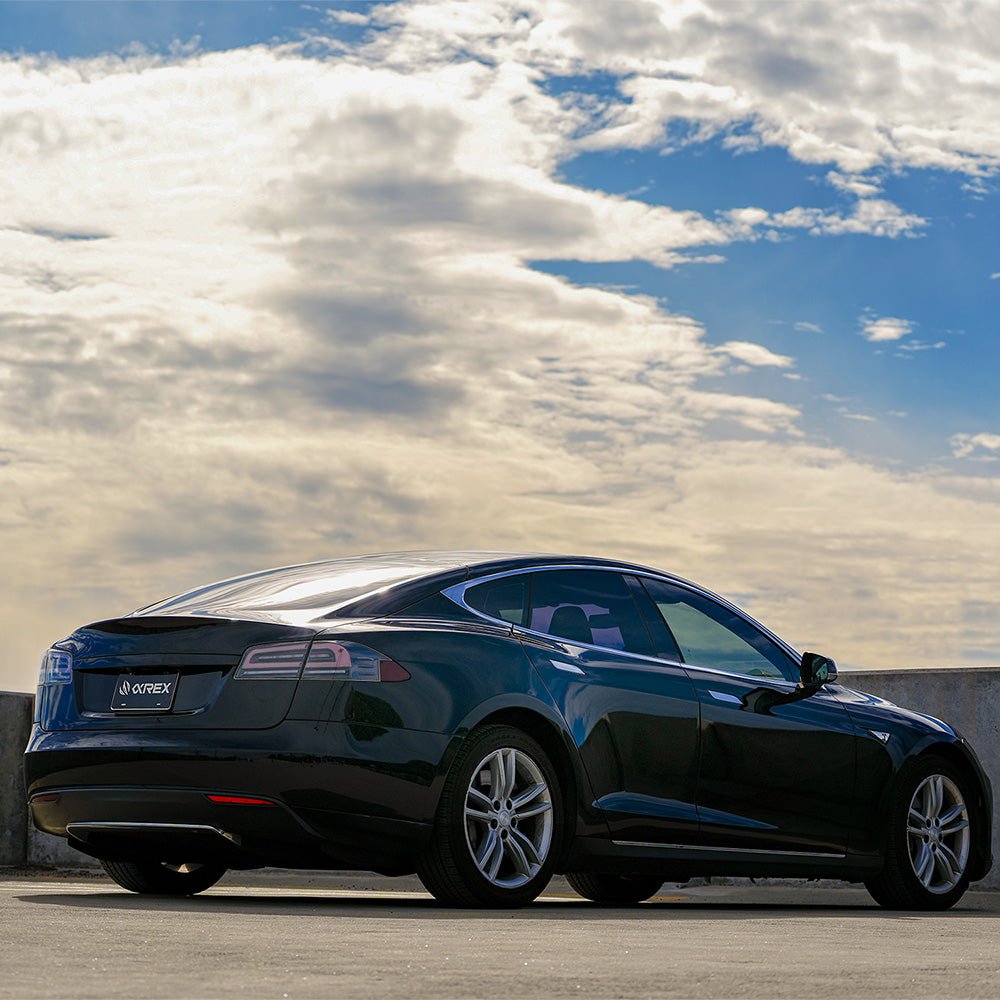 12-21 Tesla Model S LUXX-Series LED Tail Lights Black Smoke (With Black Trunk Center Piece Replacement) - view 16