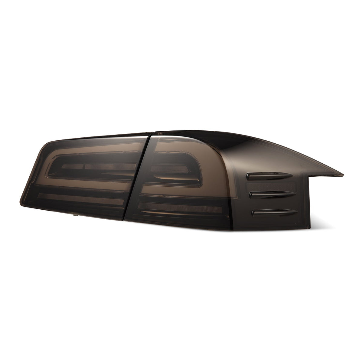 12-21 Tesla Model S LUXX-Series LED Tail Lights Black Smoke (With Black Trunk Center Piece Replacement) - view 3