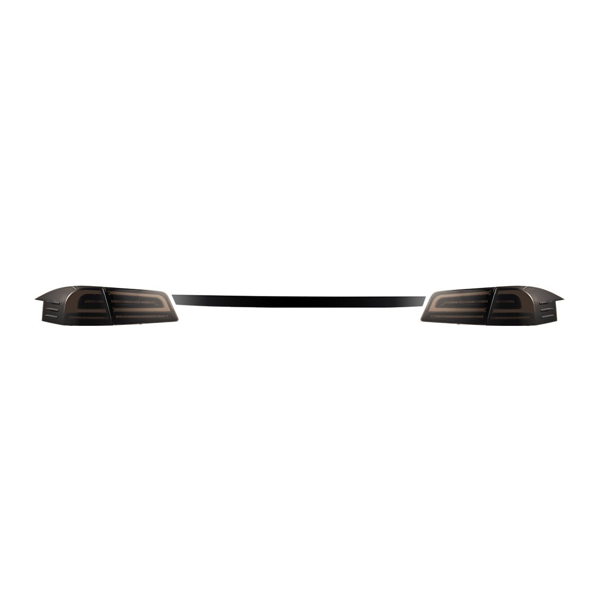 12-21 Tesla Model S LUXX-Series LED Tail Lights Black Smoke (With Black Trunk Center Piece Replacement) - view 2