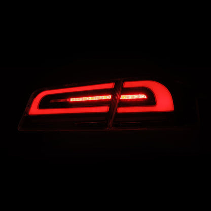 12-21 Tesla Model S LUXX-Series LED Tail Lights Black Smoke (With Black Trunk Center Piece Replacement) - view 5