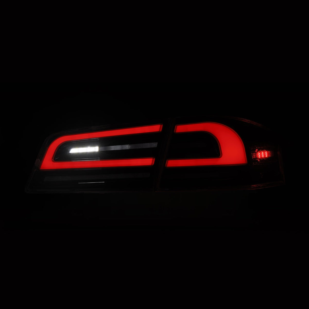 12-21 Tesla Model S LUXX-Series LED Tail Lights Black Smoke (With Black Trunk Center Piece Replacement) - view 6
