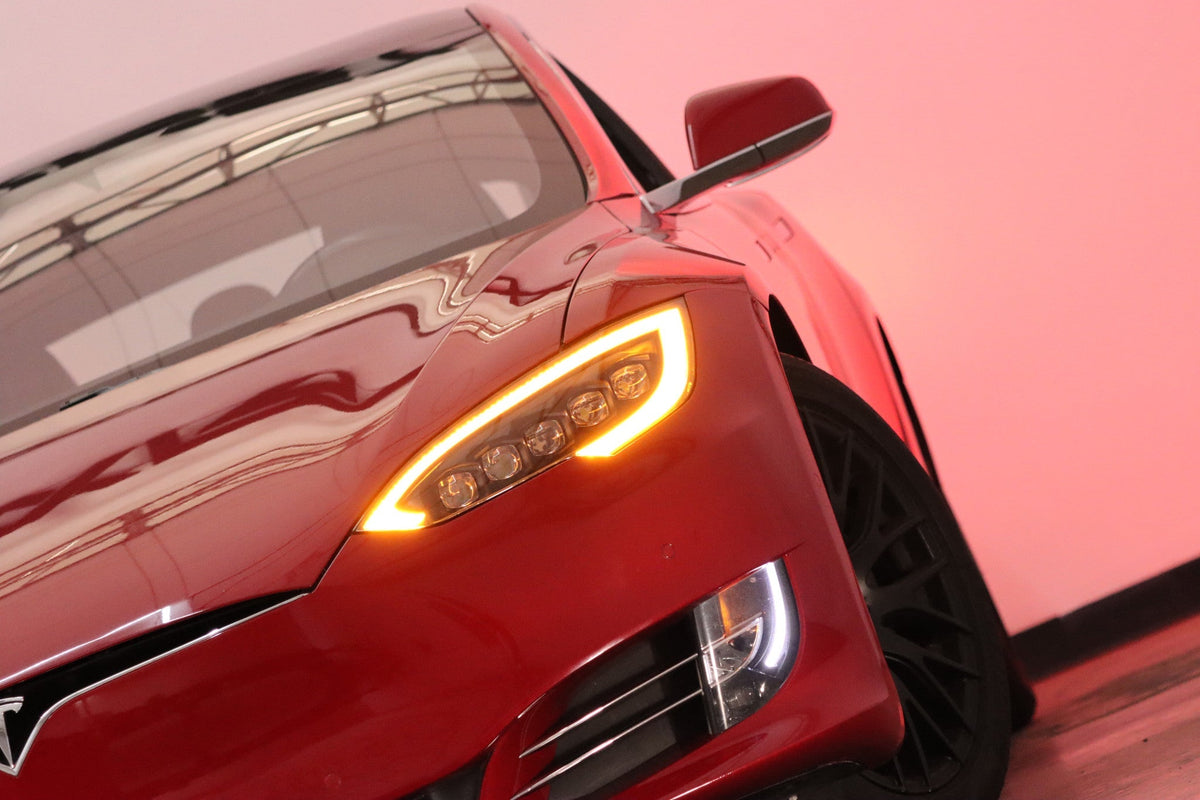 12-21 Tesla Model S NOVA-Series LED Projector Headlights Black - view 2