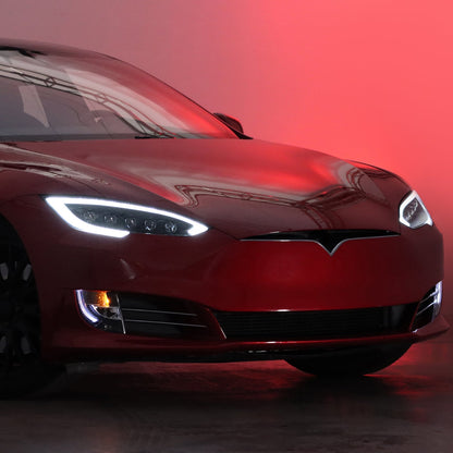 12-21 Tesla Model S NOVA-Series LED Projector Headlights Black - view 3
